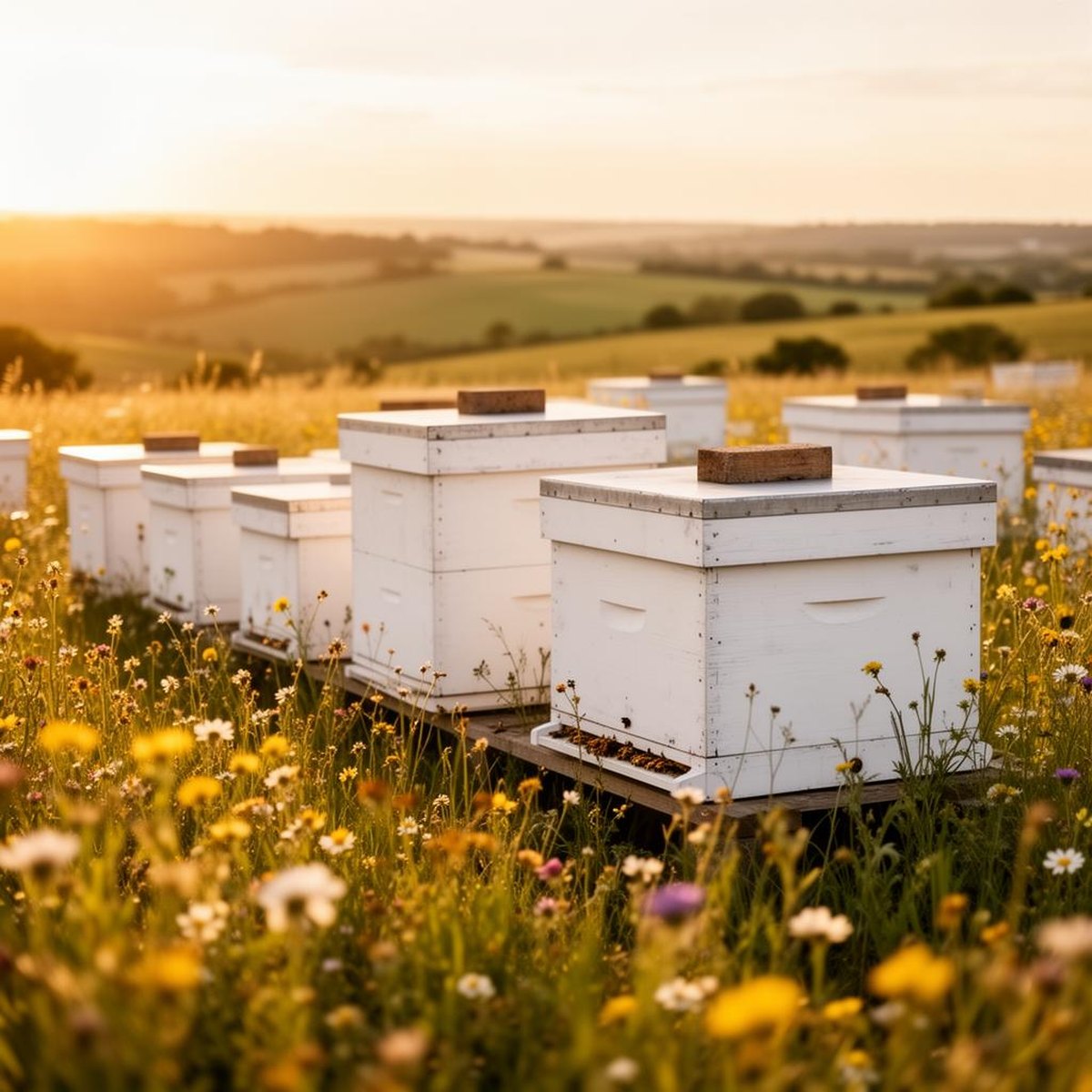 Beekeeper checking Preparing Colonies Winter Autumn for apiary management