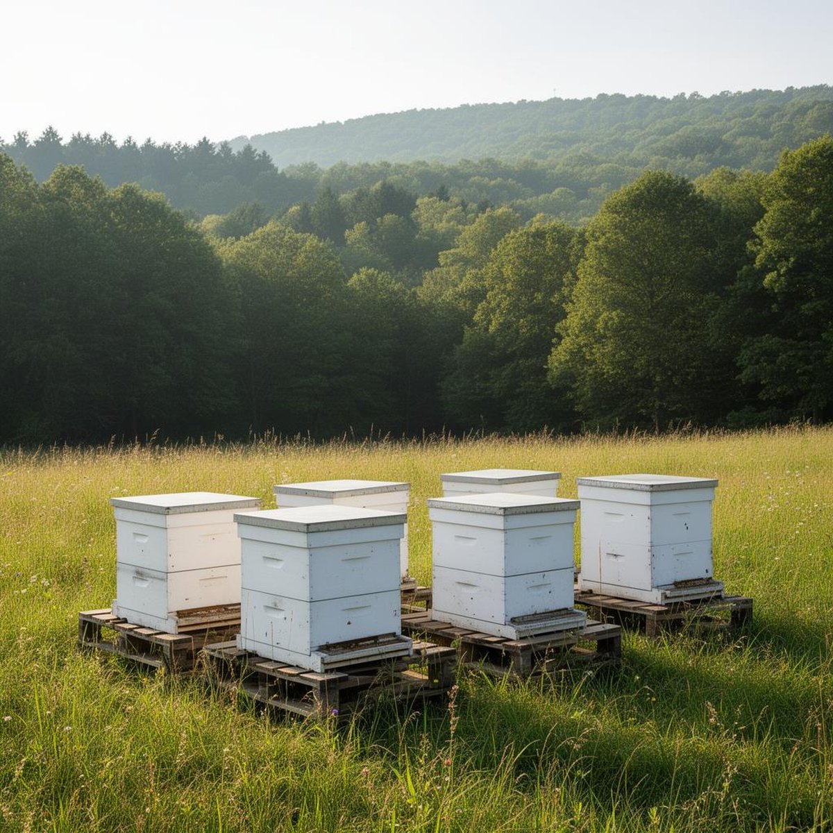 Beekeeper checking Choose Apiary Site 5 for beginner beekeeping