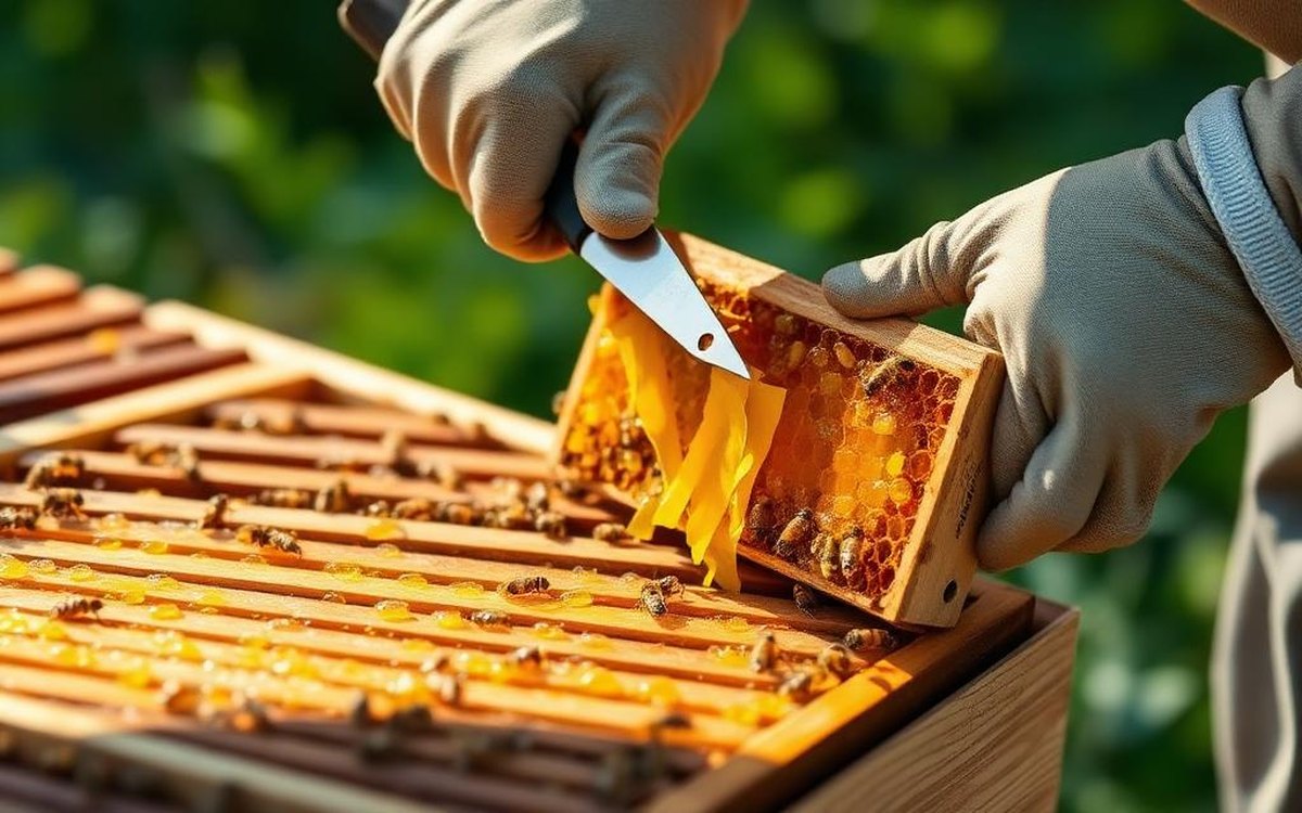 Propolis Collection From Hive Frames