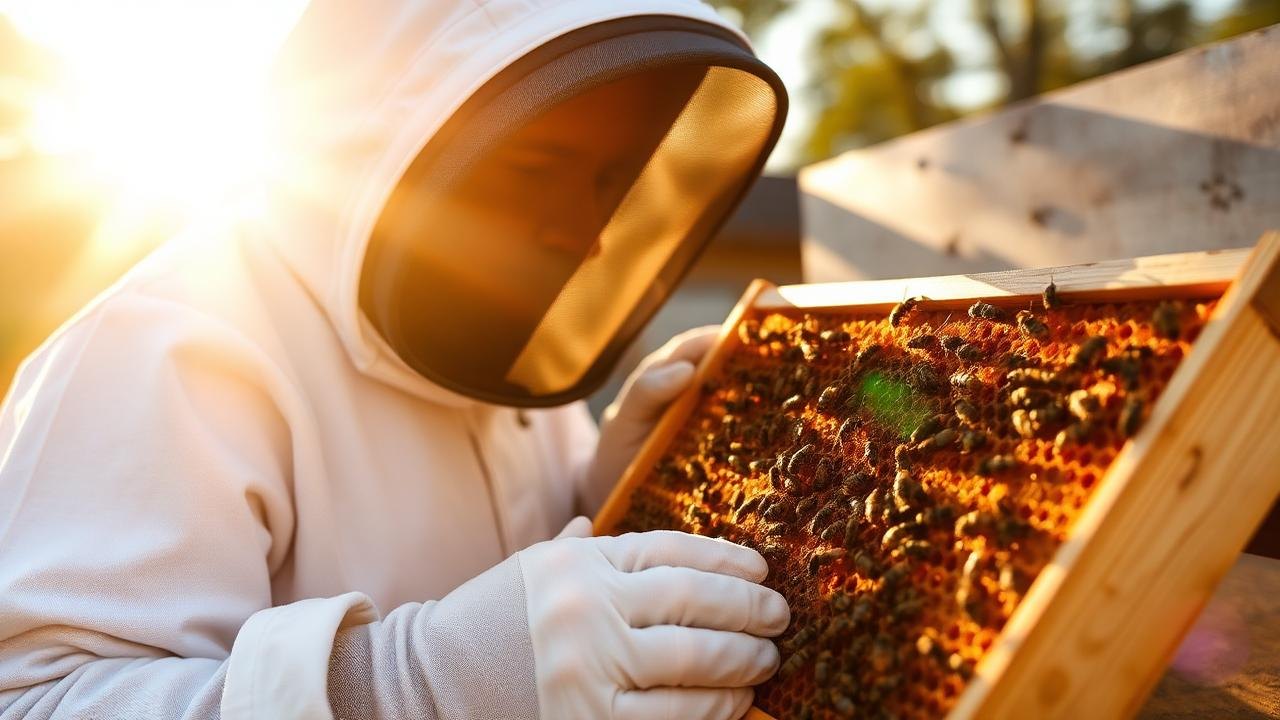 Inspecting A New Queen In A Nucleus Colony