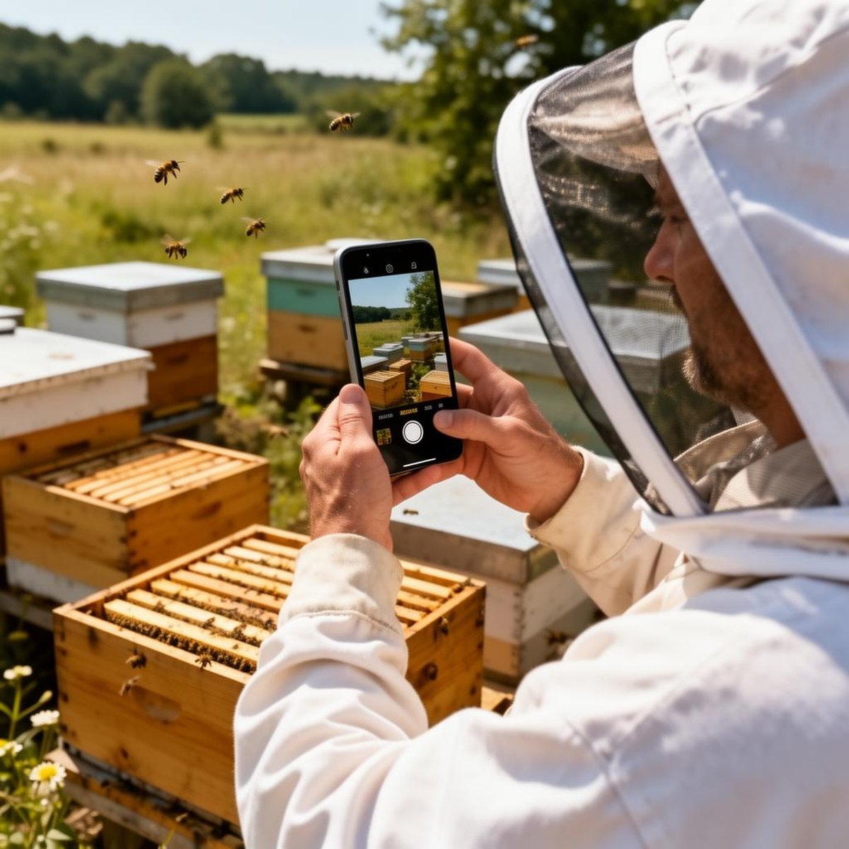 Beekeeper checking Queen Rearing Beginners Getting for apiary management