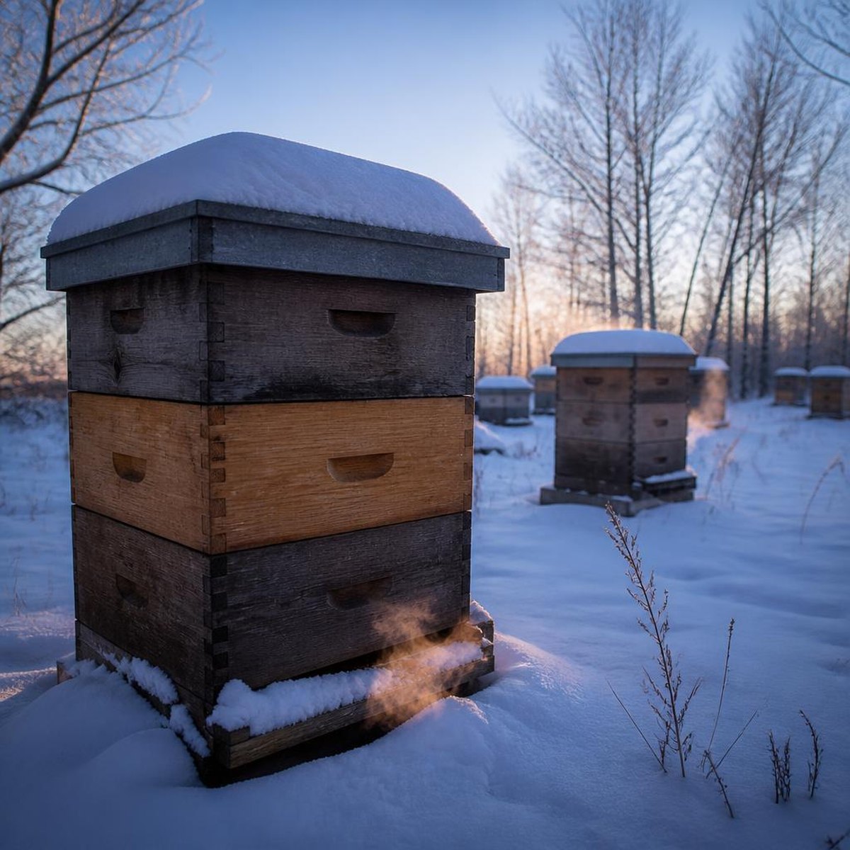 Beekeeper checking Winter Cluster Dynamics Happens for seasonal beekeeping