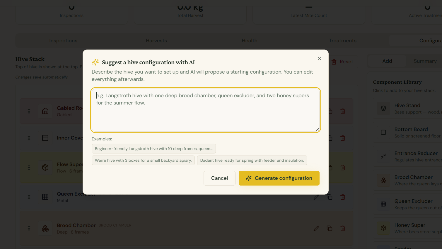 AI Hive Configurator