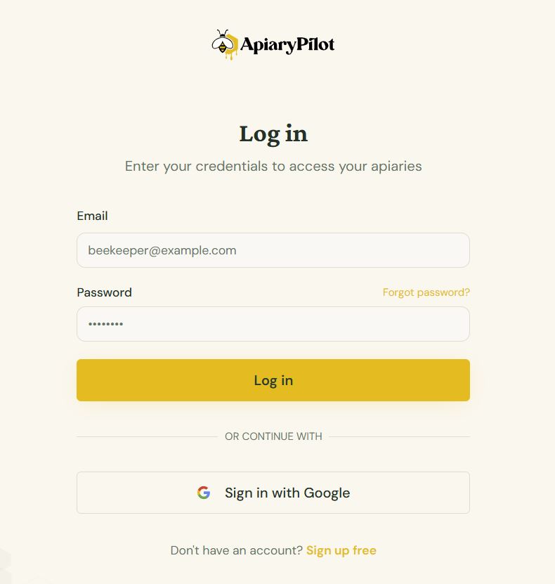 Logging In